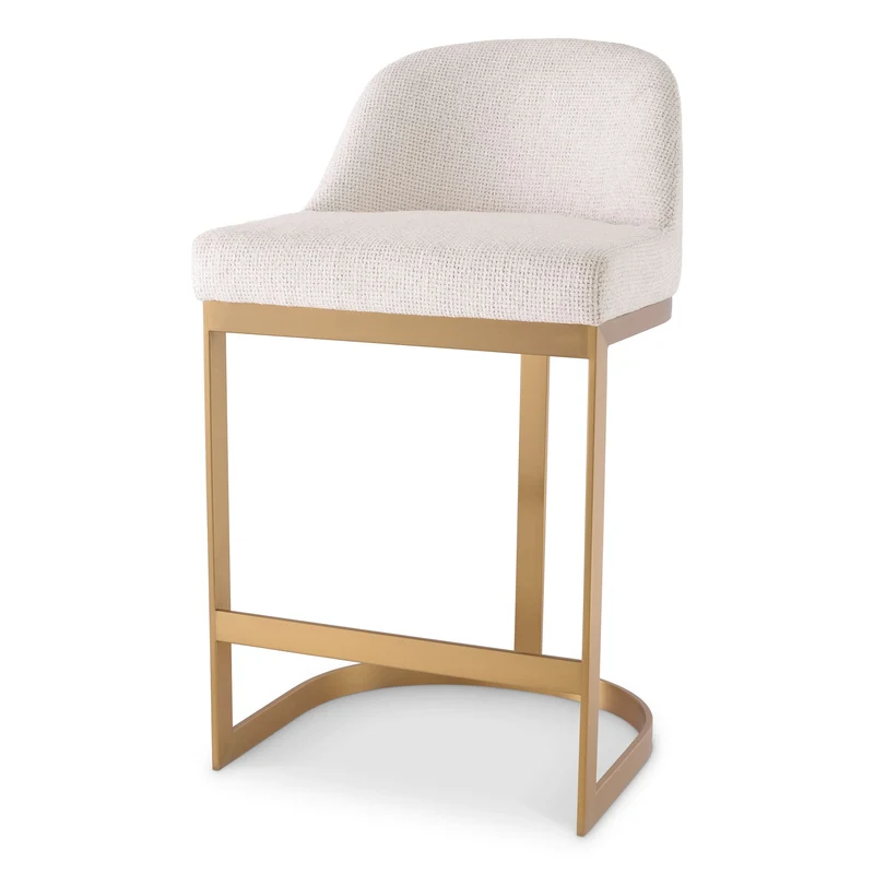 Eichholtz Tresenhocker Condos – Lyssa Off-White | Gebürstetes Messing