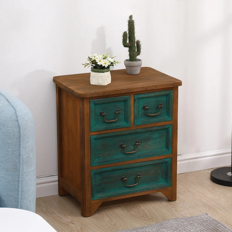 Traditional Matte Finish Storage Chest Bedroom Solid Wood Dresser