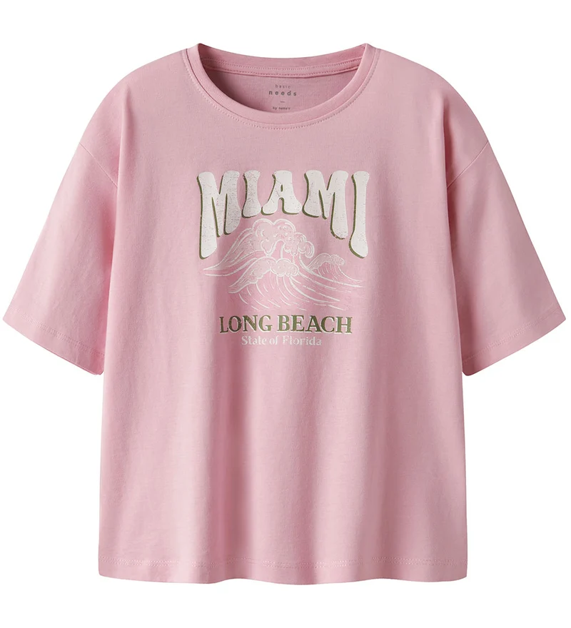 Name it-MKFVEEN SS RLX TOP - CAMEO ROSE/MIAMI
