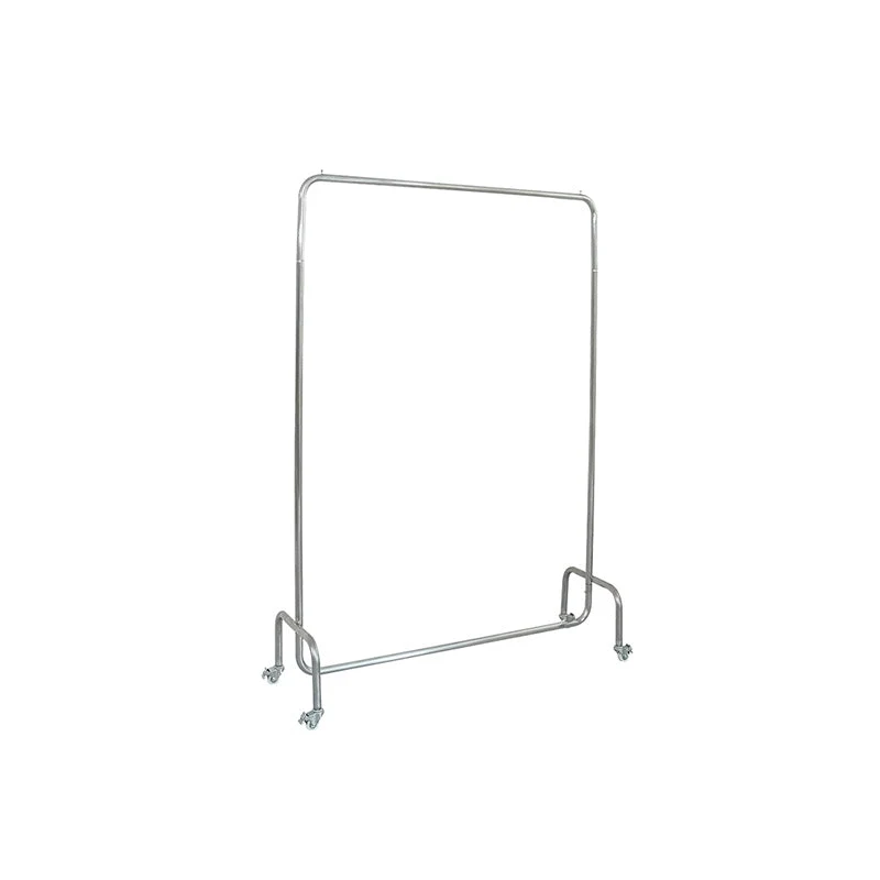 Industrial Style Coat Rack Free Standing Metallic Coat Hanger with Universal Wheel