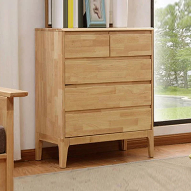 Contemporary 16" W Rubber Wood Storage Chest Bedroom Chest with Drawers