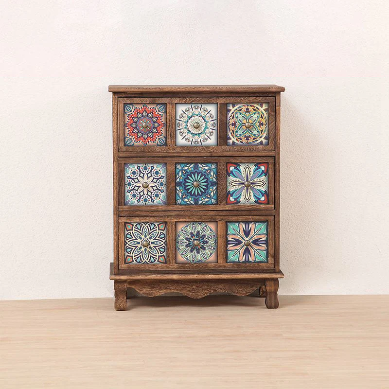 Coastal Storage Chest Solid Wood Dresser , 11.7/14.04 Inch Width