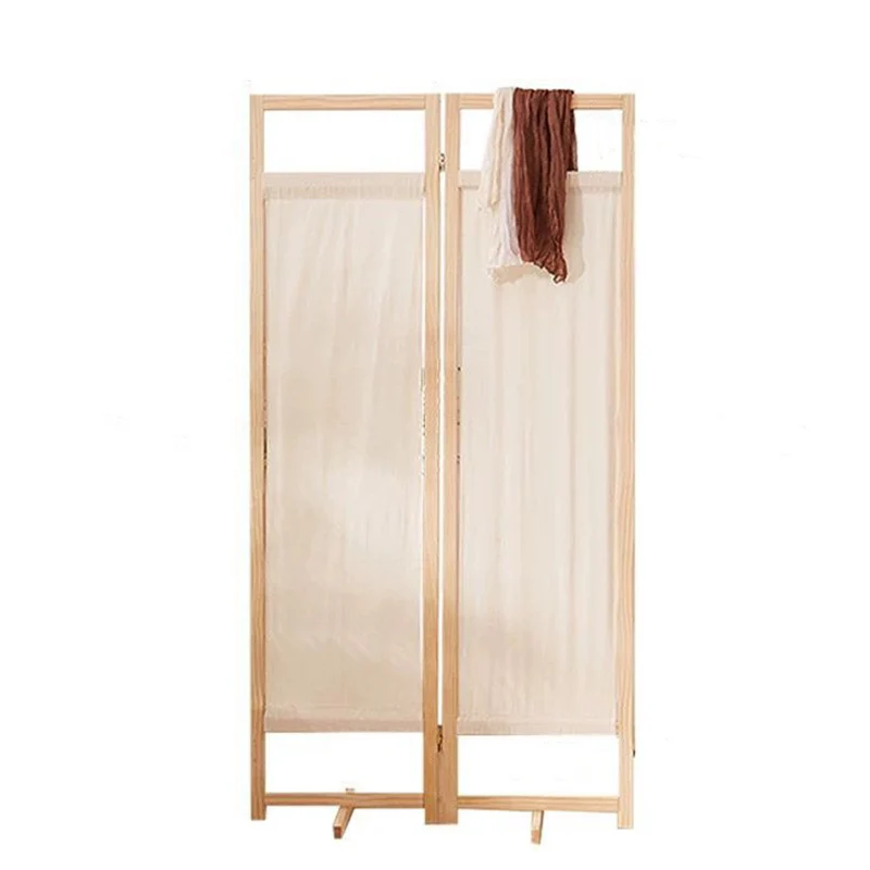 Modern Minimalist Rectangular Pine Wood Linen Room Divider For Living Room