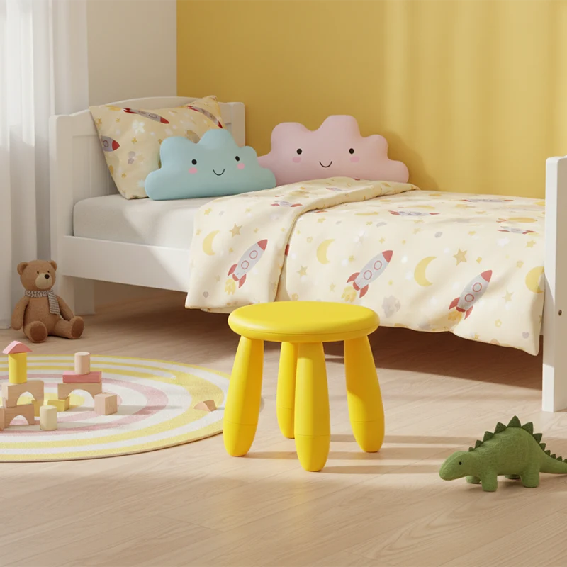 Modern Minimalist Cylindrical Kid PP Low Stool Backless Armless For Living Room
