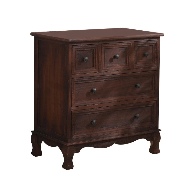 Vintage Solid Wood Dresser 14" W Vertical Storage Chest with Drawers