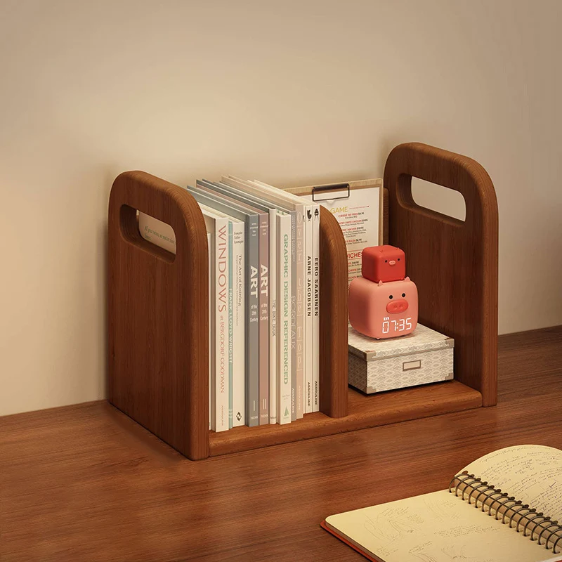 Modern Minimalist Melamine-faced MDF Curved Rectangular Desktop Storage Shelf 2/4-Shelves For Living Room