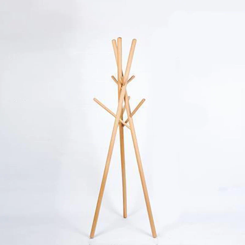 Wooden Hall Tree Entryway Kt with Hooks Free Standing Coat Hanger