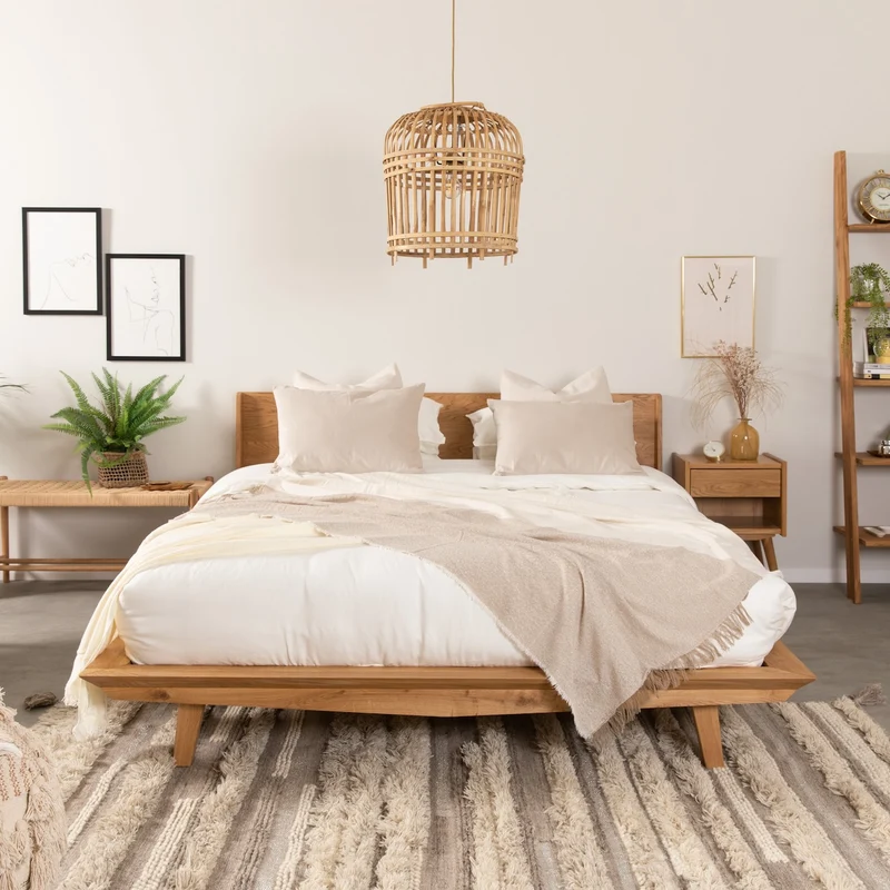 Doppelbett aus massiver Eiche MALMO | NordicStory