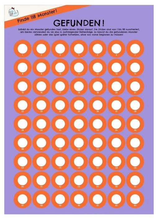 Suche & Finde! 118 Monster - Wimmelposter mit wieder ablösbaren Stickern