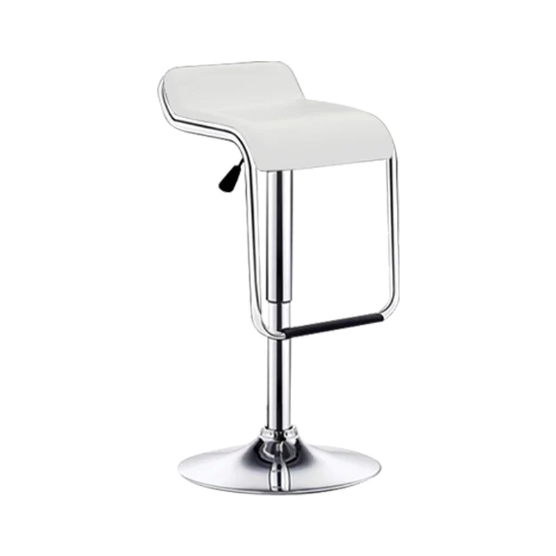 Contemporary Nordic MDF Iron Adjustable Curved Square Bar Stool For Living Room
