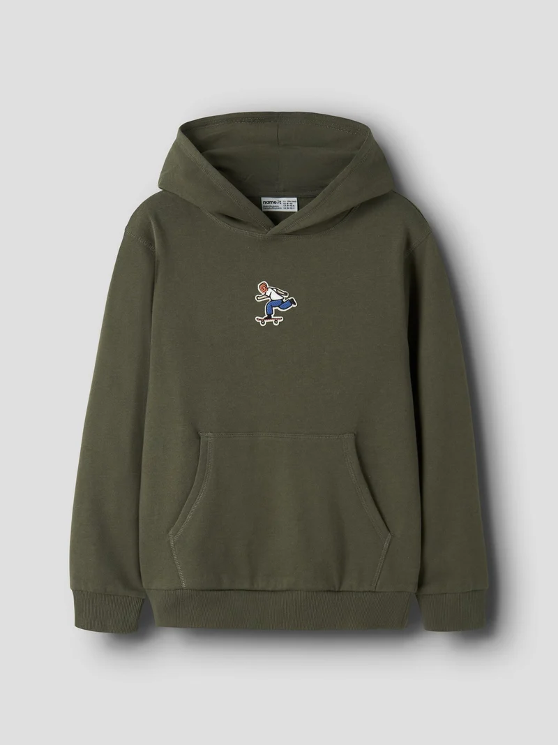 Name it - BIOBAUMWOLL HOODIE - Olive Night