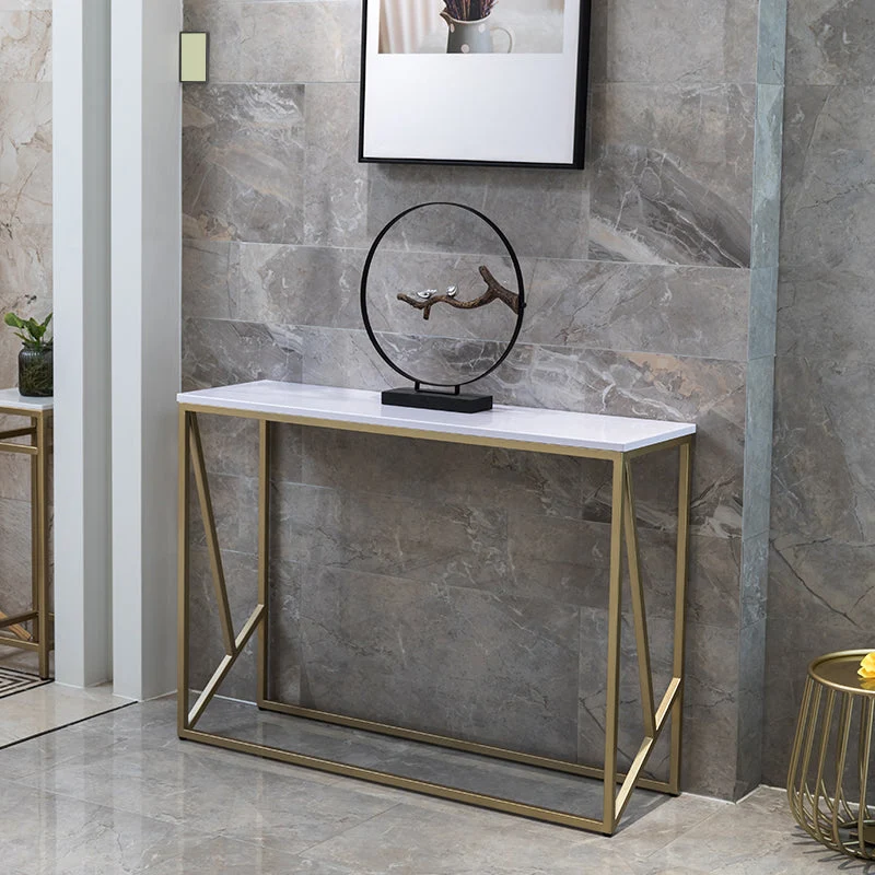 33.46" Tall 1-shelf Console Table Stain Resistant Accent Table for Hall