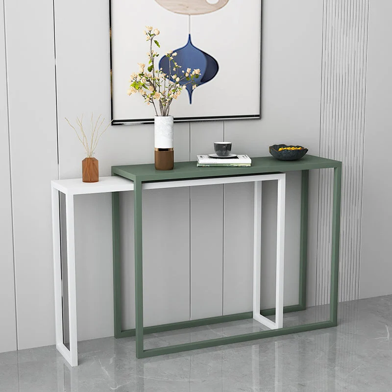 Scratch Resistant Ironcraft Console Table 30.70" High Contemporary Rectangle Accent Table
