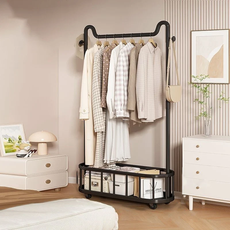 Contemporary Creative Carbon Steel Rectangular Cat Ear Hall Tree 1-Cabinet Movable Multi-functional Storage For Living Room & Bedroom