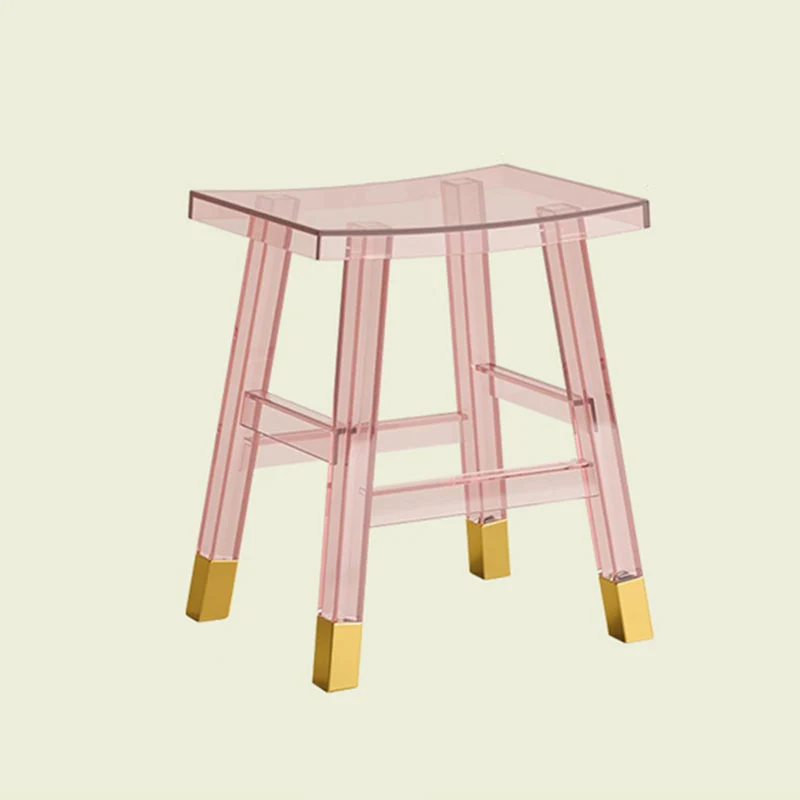 Modern Minimalist Rectangular PC Plastic Low Stool Backless Armless For Hallway & Entryway