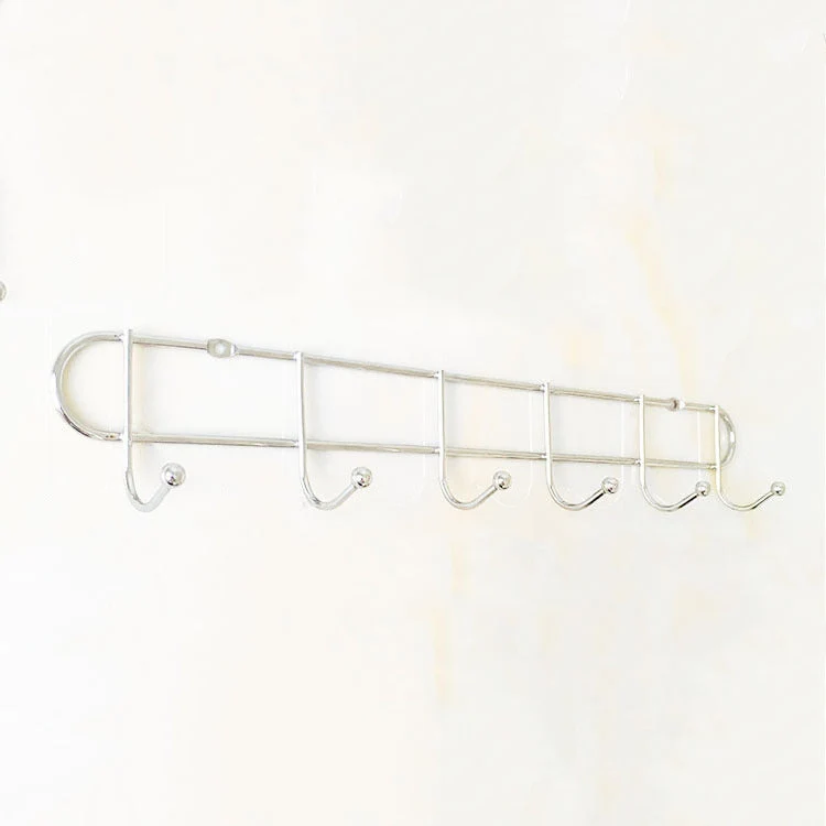 Industrial Entryway Kit Silver Stainless Steel Wall-Mounted with Hooks Coat Hanger