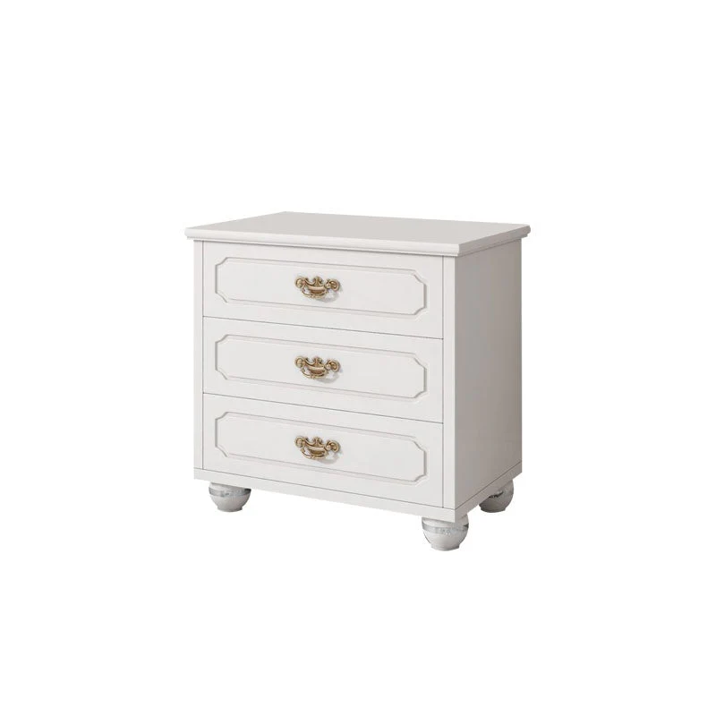 16" W White Wooden Storage Chest Modern Storage Chest Dresser with Drawers