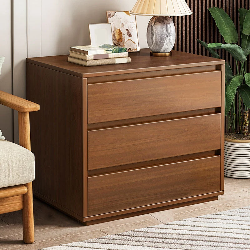 16" D Storage Chest Modern Wood Storage Chest in White and Brown