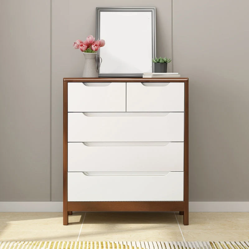 16" W Solid Wood Storage Chest Dresser Modern Storage Chest with Drawers