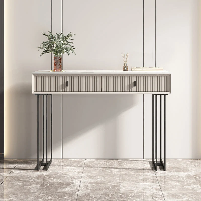 29.92" High Vanity Table with Drawers Stone Top Make-up Vanity