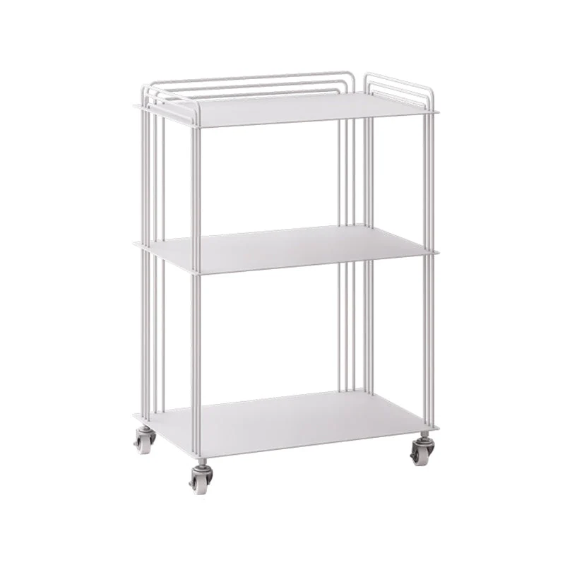 Modern 26" H Nightstand Metal Open Storage Shelves Included Bed Nightstand with Pully