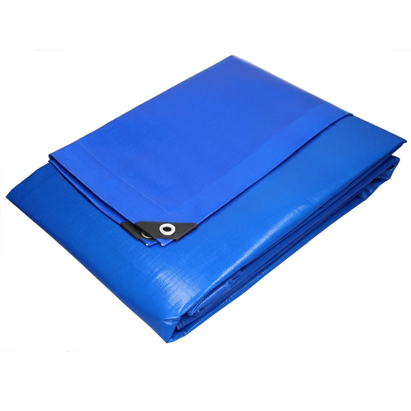 Abdeckplane Gewebeplane mit Ösen 1,5x6 m 260g/m² in Blau aus PE