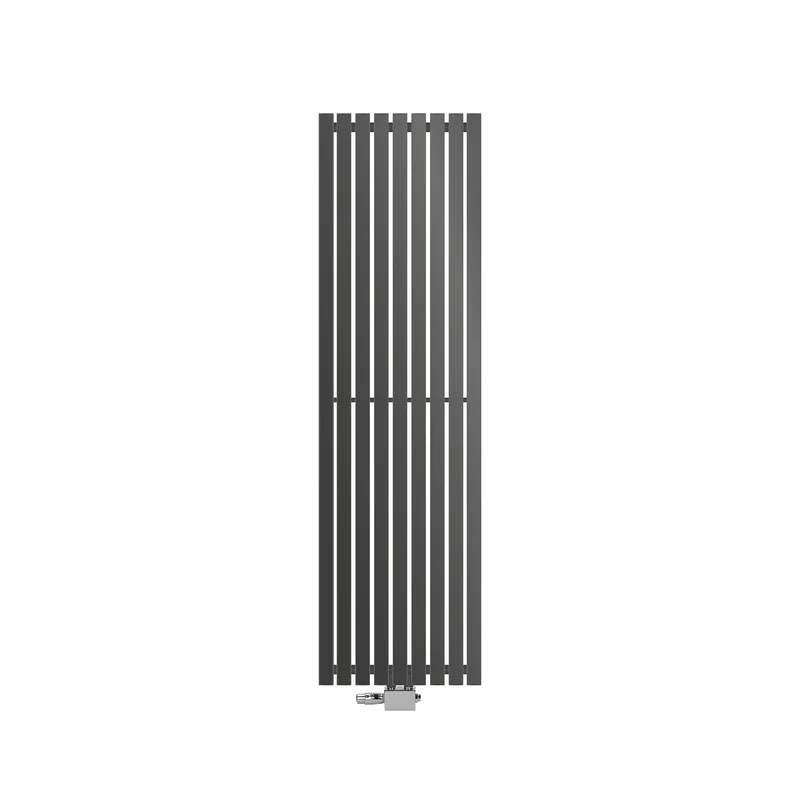 Badheizkörper 480x1600 mm Anthrazit mit Universale Anschlussgarnitur