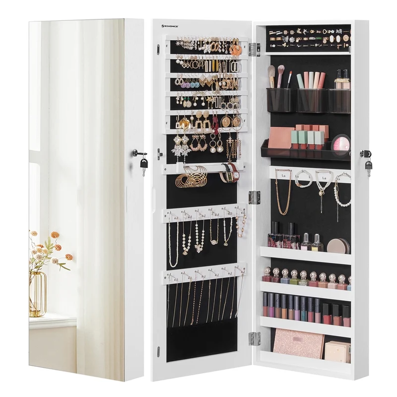 Wandschrank mit rahmenlosem Ganzkörperspiegel