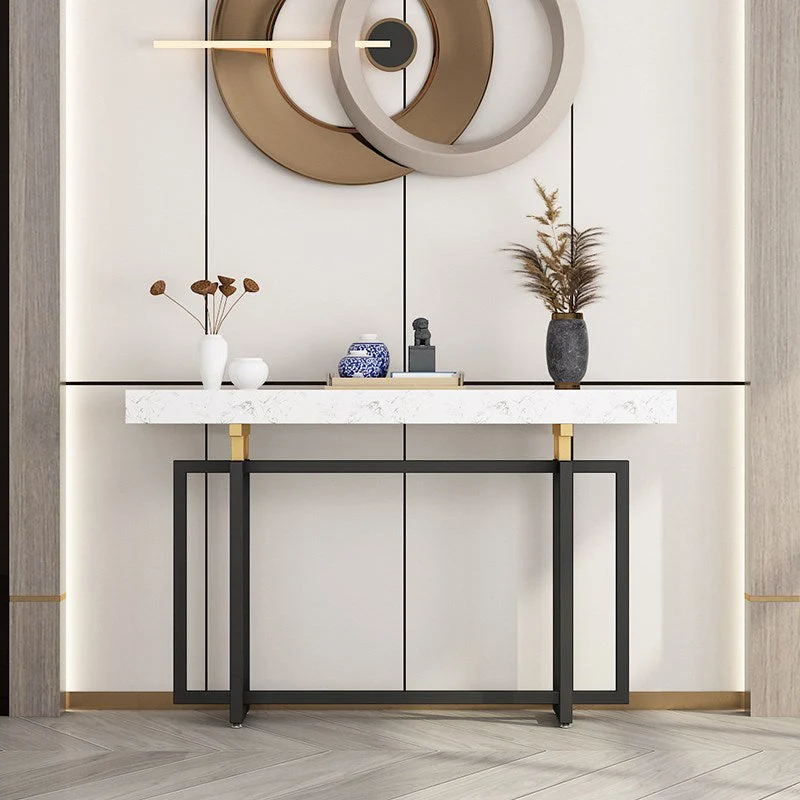 12" Wide Rectangle Scratch Resistant Console Table for Hall,Abstract Legs