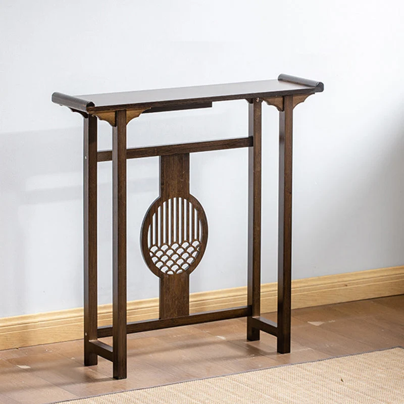 Mid-Century Modern Console Table Wood Rectangle Hall End Table