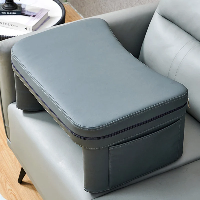 Modern Minimalist Rectangle Curved PU Leather EVA Foam Lap Desk For Bedroom