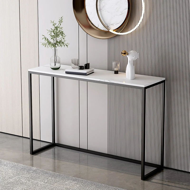 11.8 Inch Wide Console Table Rectangle Metal Contemporary End Table