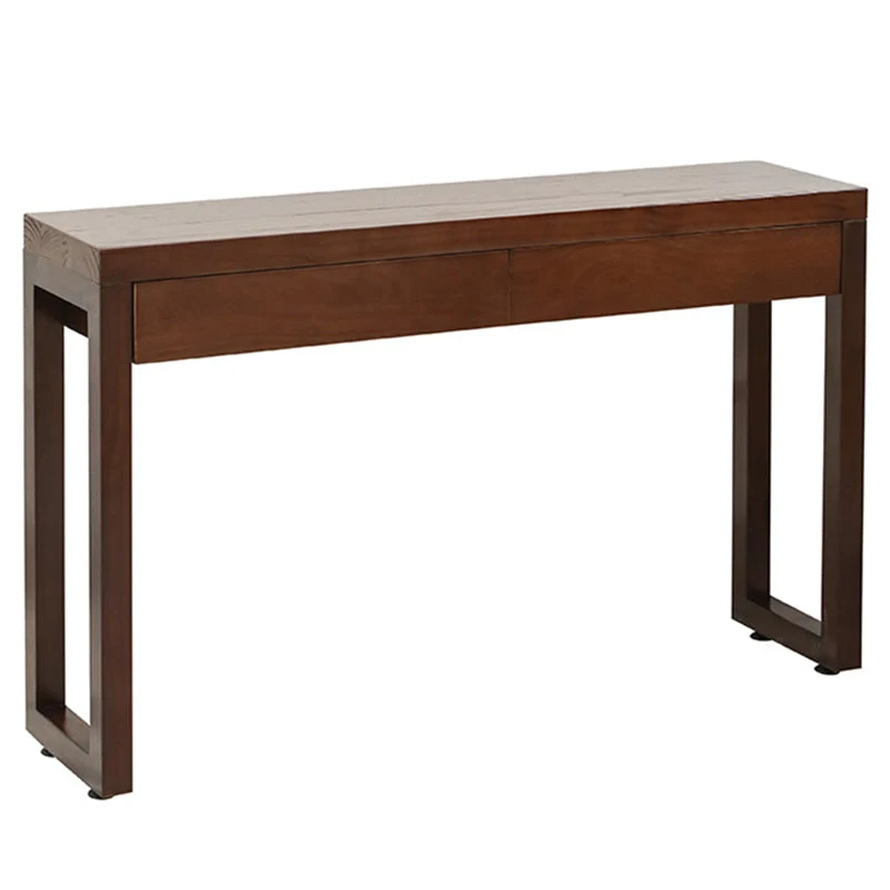 12-inch Wide Console Sofa Table 2-drawer Wood Console Table in Dark Brown