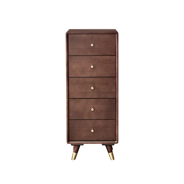 Vertical Wooden Lingerie Chest Modern Bedroom Storage Chest with 4 / 5 Drawers