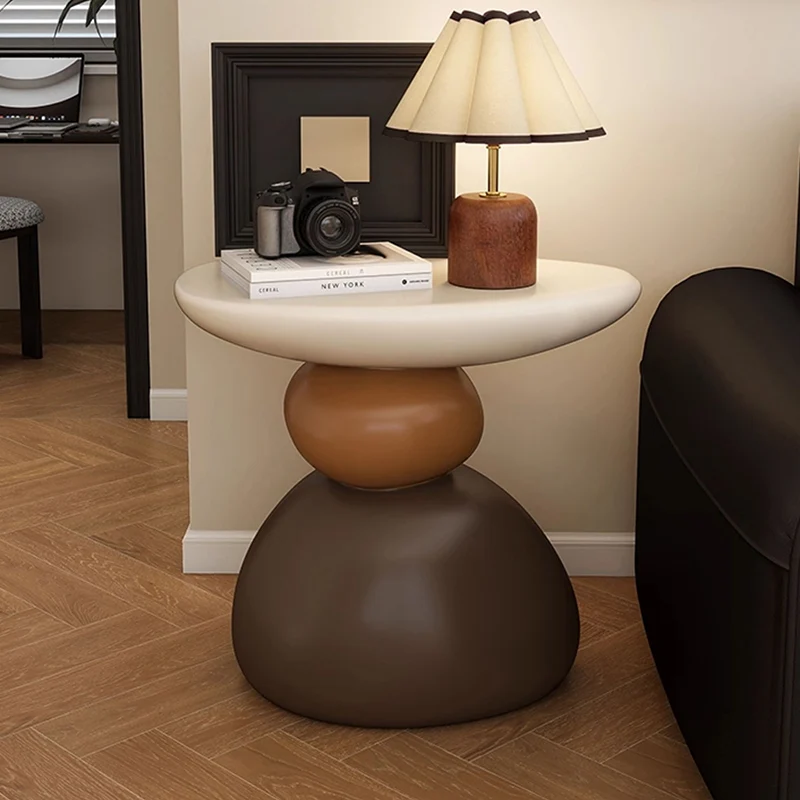 Contemporary Creative Resin Sculptural Irregular Side Table For Living Room