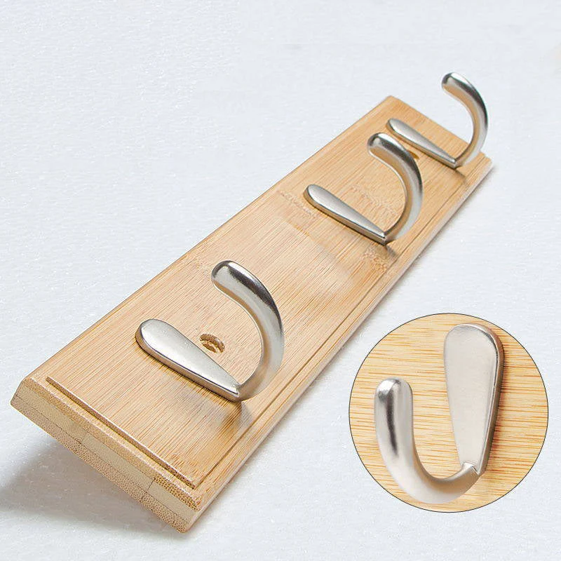 Modern Wooden Coat Hanger Wall-Mounted Hooks Hall Tree Coat Rack
