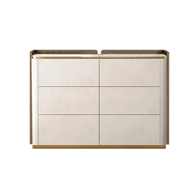 11.7-inch Width Glam Dresser Stone Storage Chest Dresser with 6 Drawers