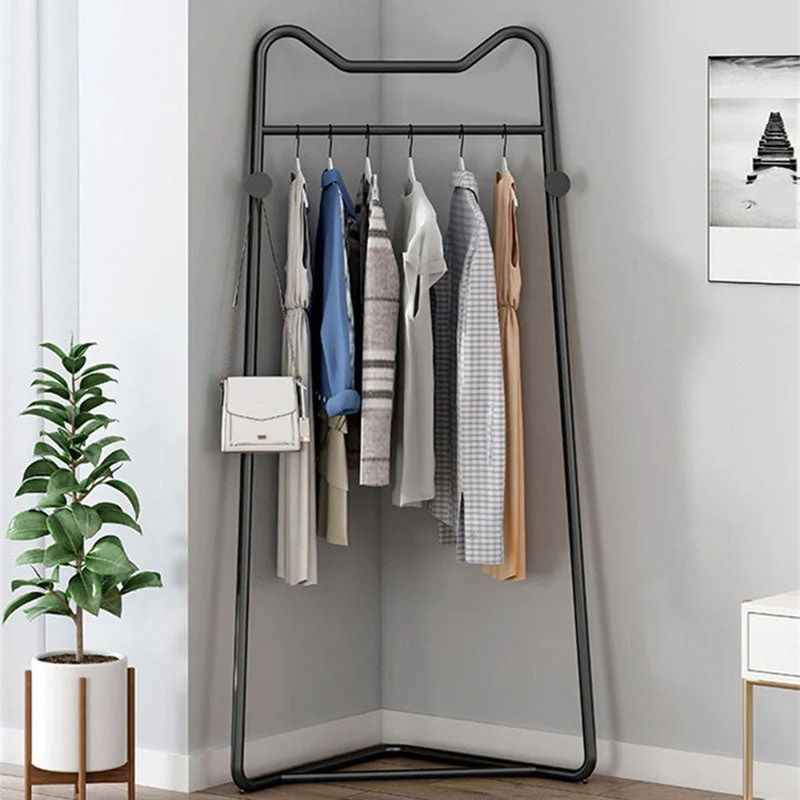 Modern Style Solid Color Coat Rack Metal Frame Coat Hanger for Bedroom