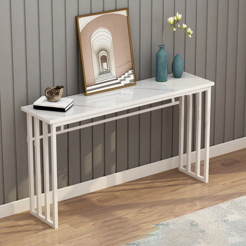 Console Table with Trestle Base Accent Table for Hall 31.5" High