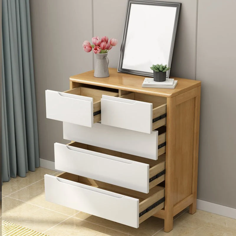 Modern Style Solid Wood Chest Bedroom Storage Chest with 5 / 6 / 9 Drawers