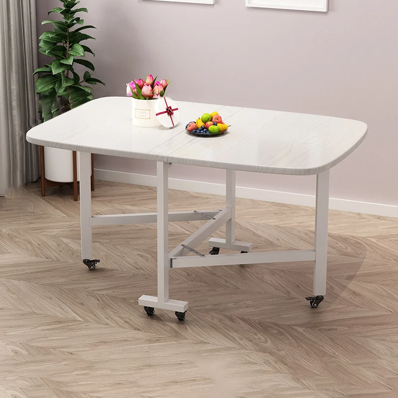 Modern Minimalist Medium Density Fiberboard Iron Rounded Rectangular Coffee Table 1-Tier For Living Room