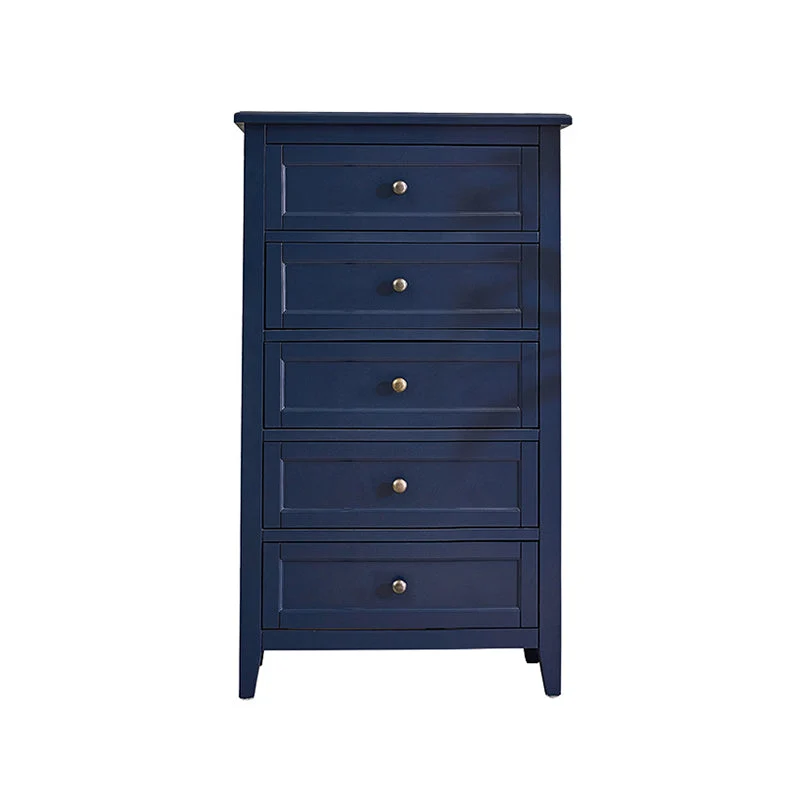 Traditional Oak Lingerie Chest Vertical Storage Chest Dresser for Home