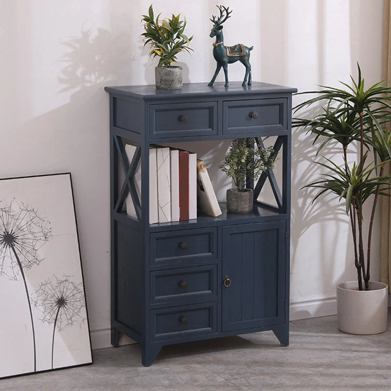Coastal Combo Dresser Solid Wood Storage Chest Dresser for Bedroom