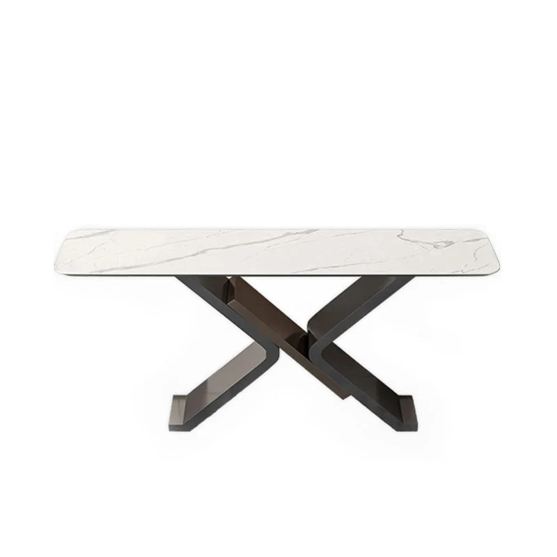 Modern Rectangle Console Accent Table Antique Finish Accent Table