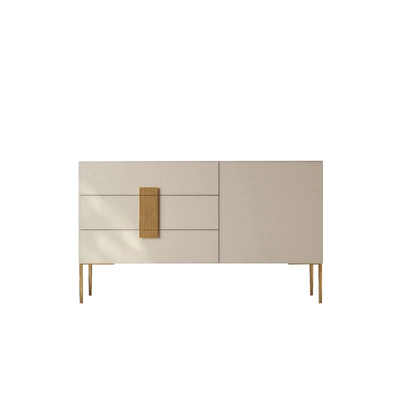 Classic Glam Storage Chest Stone Dresser with 3 Drawers , 15.6 Inch Width