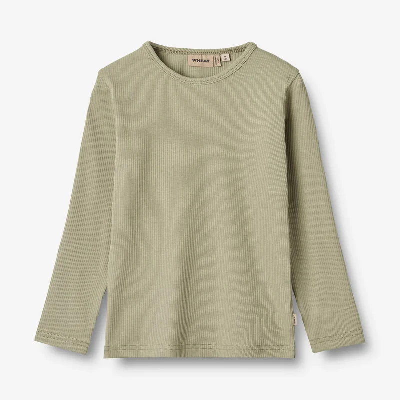 Wheat-T-Shirt L/S Stig-1145 green tea