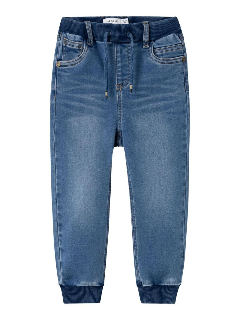 Name it-NMMBEN BAGGY R FLEECE JEANS - Medium Blue Denim