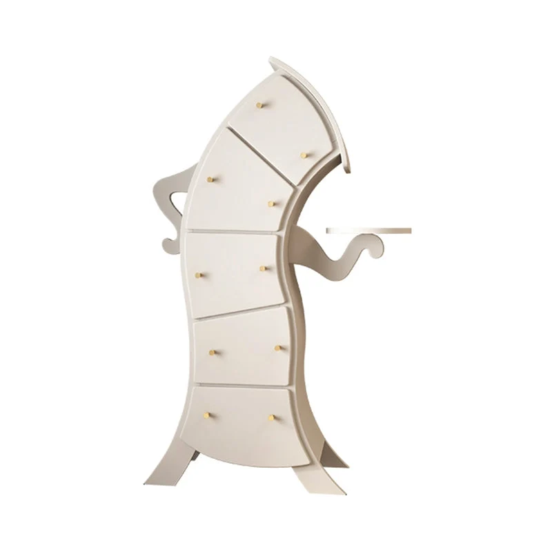 Modern Vertical Lingerie Chest Wood Dresser with 5 Drawers for Bedroom