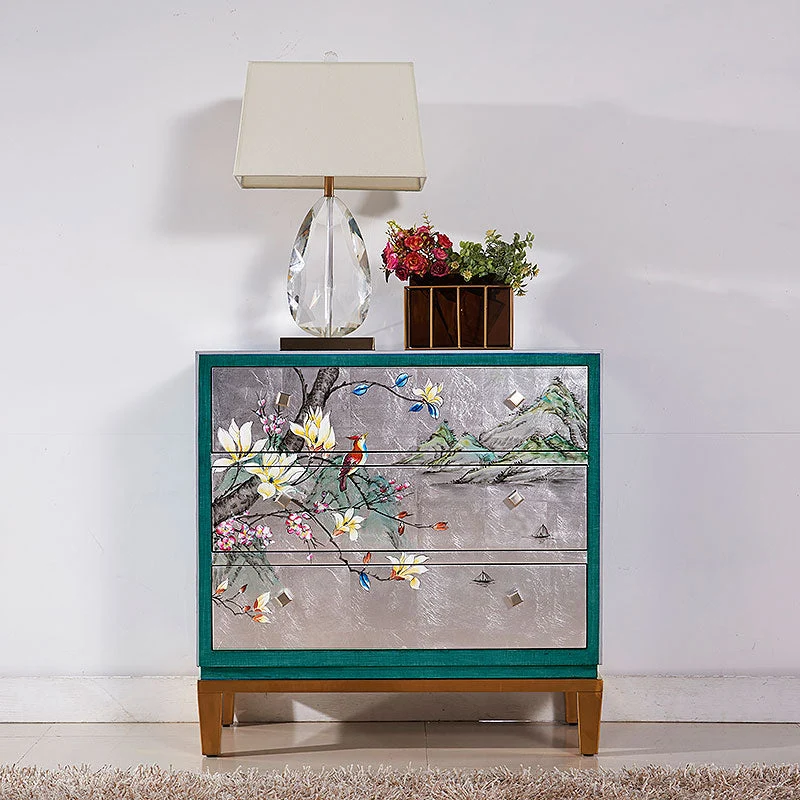 Traditional Solid Wood Storage Chest Horizontal Double Chest