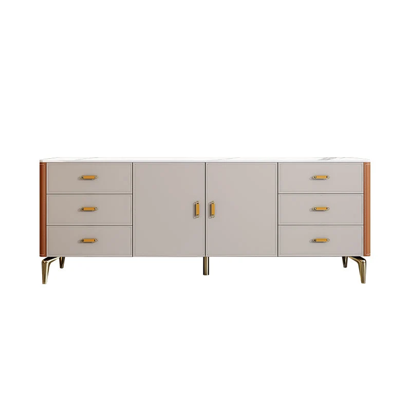 Classic Glam Dresser Stone Storage Chest Dresser with 6 Drawers , 15.6 Inch W